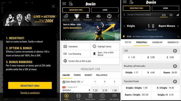 Download Android Applicazione bwin