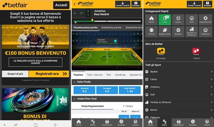 BETFAIR SCARICA